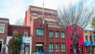The Palestine Liberation Organisation (PLO) Office is seen in Washington, DC, yesterday. 
