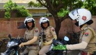 All-female police units are shaking up the male-dominated force in conservative India Photograph: Chandan Khanna/AFP