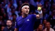 France's Jo-Wilfried Tsonga during his match against Belgium's David Goffin REUTERS/Yves Herman