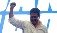 Honduras President and National Party candidate Juan Orlando Hernandez celebrates with supporters as he cites exit polls to declare himself winner in the presidential election in Tegucigalpa, Honduras, November 26, 2017. REUTERS/Edgard Garrido