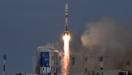 The Soyuz-2.1b rocket carrying Russia's Meteor-M 2-1 meteorological satellite lifts off from the launch pad at the Vostochny cosmodrome outside the city of Uglegorsk, about 200 kms from the city of Blagoveshchensk in the far eastern Amur region on Novembe