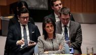 Nikki Haley, U.S. ambassador to the United Nations, looks on during an emergency meeting of the United Nations Security Council concerning North Korea's nuclear ambitions, at the United Nations headquarters, November 29, 2017 in New York City. (Drew Anger