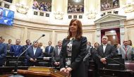 Argentine former president and Buenos Aires senator Cristina Fernandez de Kirchner swearing-in for a new mandate as senator, at the Congress in Buenos Aires. AFP