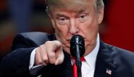 US President Donald Trump speaks at a rally in Pensacola, Florida, U.S., December 8, 2017. REUTERS/Carlo Allegri

