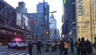 New York Police Department (NYPD) officers take security measures after an explosion occured in New York, United States on December 11, 2017. Ertu?rul Cingil - Anadolu

