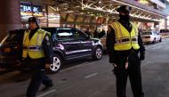 US security forces stand guard at New York Port Authority after it was re-opened following an explosion in Manhattan borough of New York City, United States on December 11, 2017. (Mohammed Elshamy - Anadolu Agency)