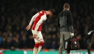 Arsenal's Olivier Giroud is substituted off after sustaining an injury. Reuters/Andrew Boyers 