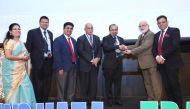 Sundaresan Rajeswar (third  right), Teyseer Group internal auditor, receiving the CA Dilip Thakker CA Professional Achiever Award 2017 from the award committee members.
