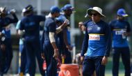 Sri Lanka's newly-appointed head cricket coach Chandika Hathurusingha looks on during a practice session at the R. Premadasa Stadium in Colombo on December 28, 2017. AFP / ISHARA S. KODIKARA