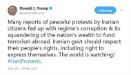 Image of the post taken from President Donald Trump's official twitter page.