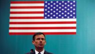 FILE PHOTO: David Hale, U.S. Ambassador to Pakistan, speaks at the Pakistan Stock Exchange in Karachi, Pakistan, July 26, 2016. REUTERS/Akhtar Soomro.