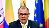 This file picture taken on November 11, 2016 shows Ecuadorean Vice President of Jorge Glas attending the signing of the 