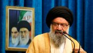Iranian Ayatollah Ahmad Khatami delivers his speech during the Friday Prayer ceremony at the Imam Khomeini mosque in Tehran, on January 5, 2018. AFP / Atta Kenare