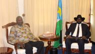 South Sudan President Salva Kiir and Riek Machar Presidential House in South Sudan's capital Juba, April 26, 2016. Reuters