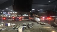 Emergency services arrive at a site where two planes collided at Toronto's Pearson Airport, Canada, January 5, 2018 in this still image taken from social media video. John-Ross Parks/via REUTERS