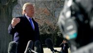 U.S. President Donald Trump speaks as he departs for Camp David from the White House in Washington, U.S., January 5, 2018. REUTERS/Kevin Lamarque
