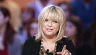 French singer France Gall takes part in the TV show 