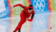 A file photo China's Xiaoxuan Shi skates in the women's 500m speed skating event at the first winter Youth Olympic Games in Innsbruck January 14, 2012. REUTERS/Christian Forcher/File photo