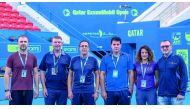 Aspetar’s team of experts poses at ATP Qatar Exxon Mobil Open 2018. 