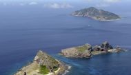 File photo of a group of disputed islands in the East China Sea. REUTERS/Kyodo
