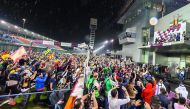 A section of the crowd during one of the events at the Losail Circuit Sports Club.