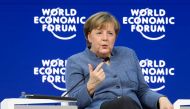 German Chancellor Angela Merkel attends the annual World Economic Forum (WEF) on January 24, 2018, in Davos, eastern Switzerland. AFP / Fabrice COFFRINI
