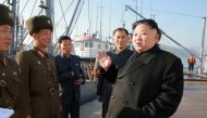 North Korean leader Kim Jong Un gives field guidance to the August 25 Fishery Station of the Korean Peoples Army in this undated picture provided by KCNA in Pyongyang on November 20, 2016. (KCNA via Reuters) 