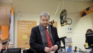 File photo of incumbent President of Finland, and candidate to his own succession, Sauli Niinisto casts his vote as he votes in advance in Helsinki, Finland January 18, 2018.  / AFP / Lehtikuva / Seppo Samuli