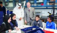 Students during a session at the week-long Qatar Invents camp presented by Texas A&M University at Qatar and Occidental Petroleum of Qatar Ltd.