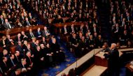 US President Donald trump delivers his State of the Union address to a joint session of the US Congress on Capitol Hill in Washington, US January 30, 2018. REUTERS/Jonathan Ernst 