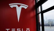 File photo of a Tesla logo. REUTERS/Lucas Jackson