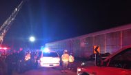 Emergency crews attend to the site of a train collision near Pine Ridge, Lexington County, South Carolina, U.S., February 4, 2018 in this image obtained from social media. County of Lexigton via REUTERS