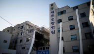 File photo of the hospital after fire. Reuters 