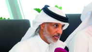 Qatar Football Association (QFA) President, Sheikh Hamad bin Khalifa bin Ahmed speaks during an event hosted to honour Qatar Under-23 team which won the bronze medal at the AFC Under-23 Championship in China recently. Picture by: Salim Matramkot/The Penin