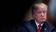 (FILES) In this file photo taken on February 06, 2018 US President Donald Trump attends a roundtable discussion on the MS-13 gang in the Cabinet Room of the White House in Washington, DC. AFP / MANDEL NGAN