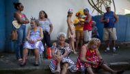 Revellers celebrate the street carnival parade of the 