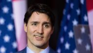 Canadian Prime Minister Justin Trudeau delivers an address at the Ronald Reagan Presidential Library and Museum, February 9, 2018 in Simi Valley, California. / AFP / Robyn Beck