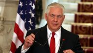 US Secretary of State Rex Tillerson gives a press conference in Cairo on February 12, 2018. (AFP / POOL / Khaled ELFIQI)