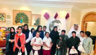 Commercial Bank officials at the Qatar Society for Rehabilitation of Special Needs.