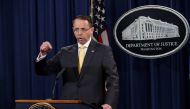 US Deputy Attorney General Rod Rosenstein announces the indictment of 13 Russian nationals and 3 Russian organizations for meddling in the 2016 US presidential election February 16, 2018 at the Justice Department in Washington, DC.Win McNamee/Getty Images