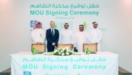 FROM LEFT:  Abdulrahman M Al Suwaidi,  CEO of QAFCO; Svein Tore Holsether, President and Chief Executive Officer of Yara International ASA; Saad Sherida Al Kaabi, the President and CEO of Qatar Petroleum; Said Mobarak Al Mohannadi, Chairman - QAFCO Board 