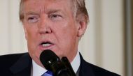 US President Donald Trump speaks during the Public Safety Medal of Valor Awards Ceremony in the East Room of the White House on February 20, 2018 in Washington, DC. / AFP / MANDEL NGAN