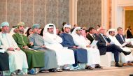 Picture shows the draw ceremony of the Emir’s Sword Festival held in Doha yesterday. The three-day horse racing gala starts at Qatar Racing and Equestrian Club today. 