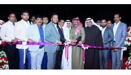 Colonel Ibrahim Al Duay, Jaleeb Al Shuyoukh area Police Commander; inaugurating the 213th global showroom of Malabar Gold & Diamonds in Jaleeb Al Shuyoukh, Kuwait, in the presence of General Ali Hamdan Al Daihani, Farwaniya Governorate Consultant & Acting