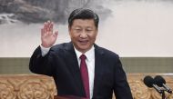 This file photo taken on October 25, 2017 shows Chinese President Xi Jinping waving at the Great Hall of the People in Beijing. AFP / WANG ZHAO