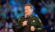 Broward County Sheriff Scott Israel speaks before the start of a CNN town hall meeting at the BB&T Center, in Sunrise, Florida, U.S. February 21, 2018. Reuters/Michael Laughlin/Pool