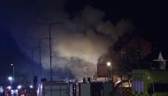 Emergency crews at the scene after an explosion reportedly took place and completely demolished a two-storey building on Hinckley Road in Leicester, United Kingdom on February 25, 2018. Mehmet Er / Anadolu Agency 