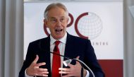 Former British Prime Minister Tony Blair delivers a speech on Brexit in Brussels, Belgium March 1, 2018. REUTERS/Francois Lenoir