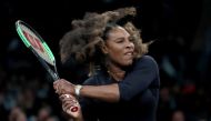 erena Williams of the United States returns a shot to Shuai Zhang of China during the Tie Break Tens at Madison Square Garden on March 5, 2018 in New York City. Elsa/Getty Images/AFP