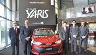 Officials during the launch of  new Yaris at Toyota main showroom in Doha, yesterday.